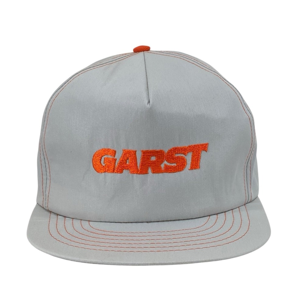 Vintage Swingster GARST Snapback Trucker Hat Gray Seed‎ Corn USA Made